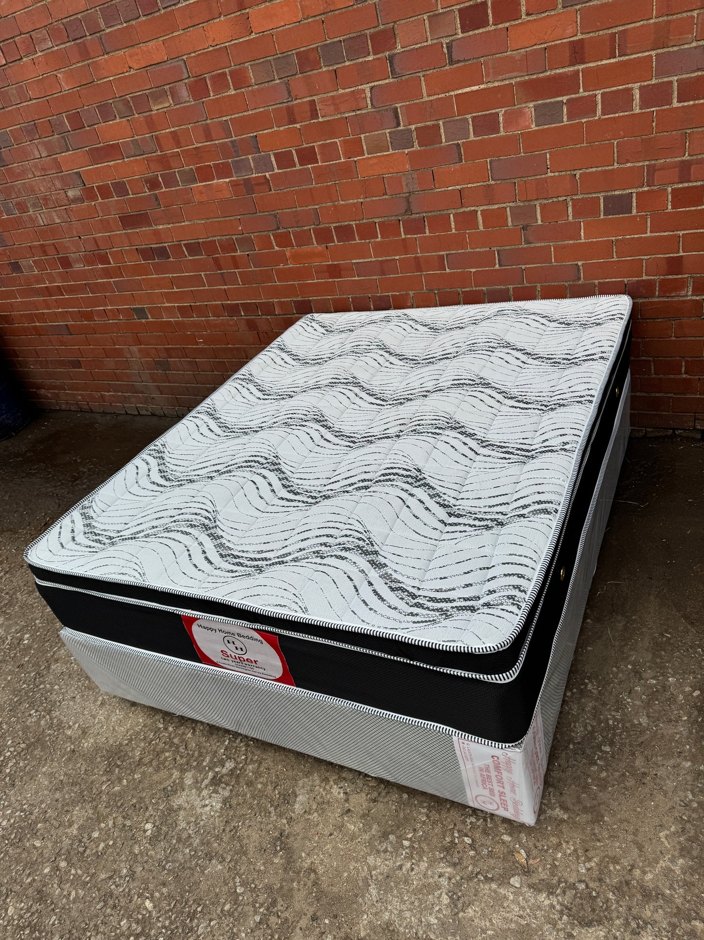 queen euro top spring bed