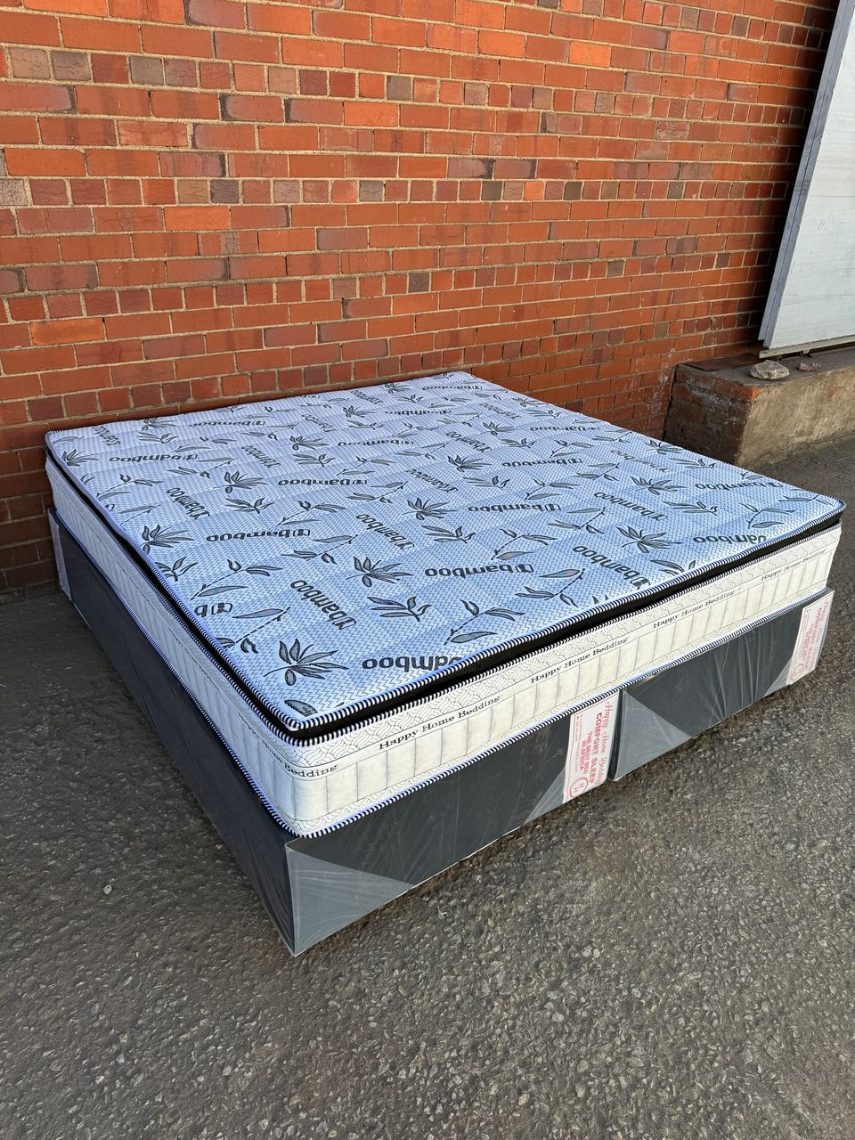 King bamboo pillow top bed spring