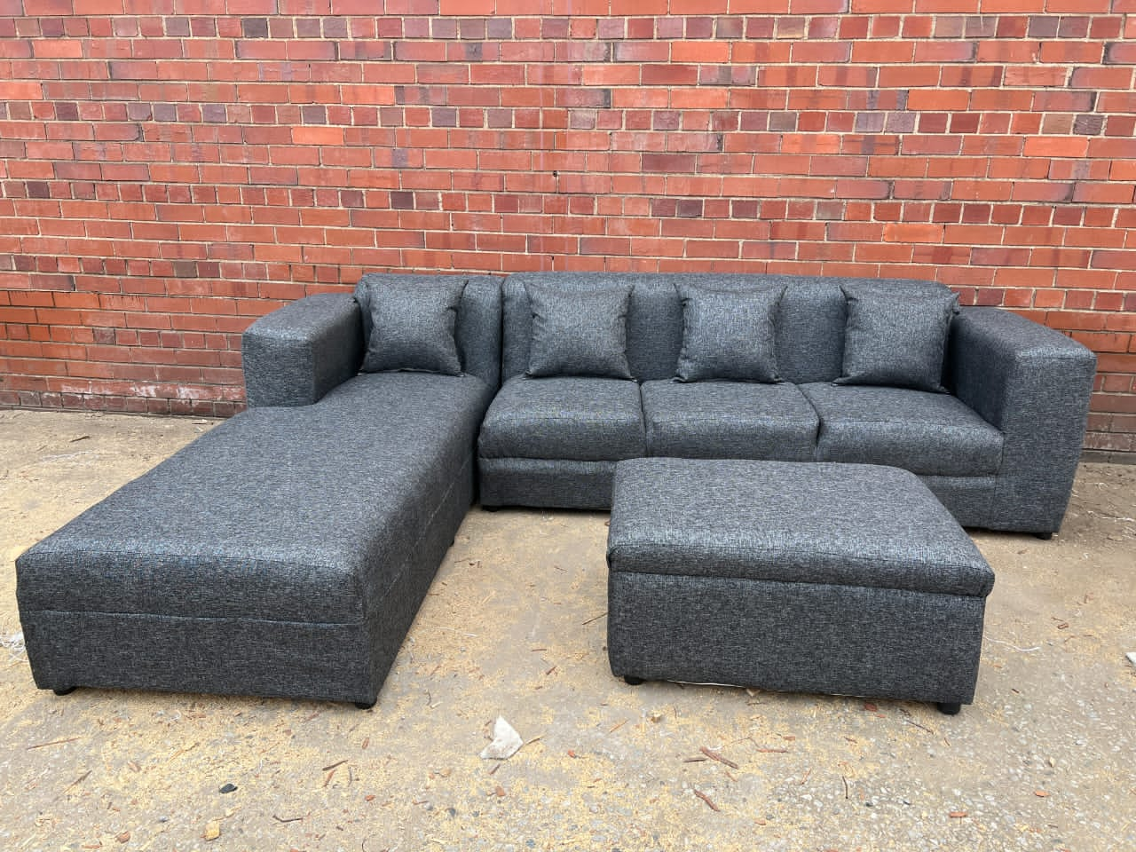 L shape sleeper sofa set