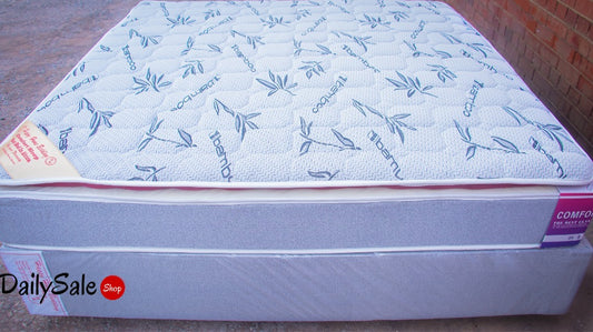 queen bamboo pillow top spring bed