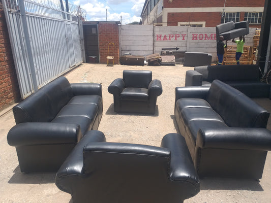 Office couches gunine leather