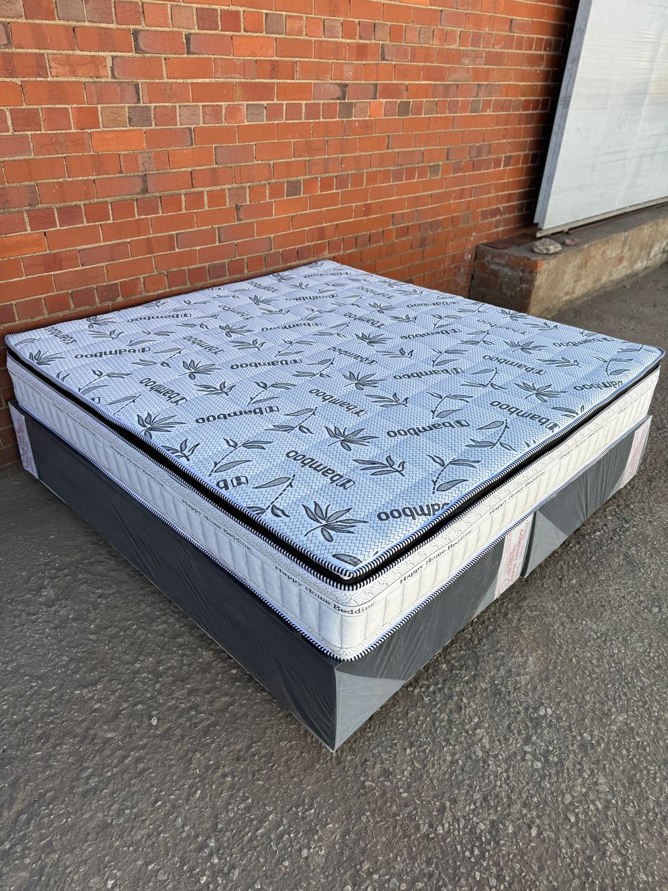 King bamboo pillow top bed spring