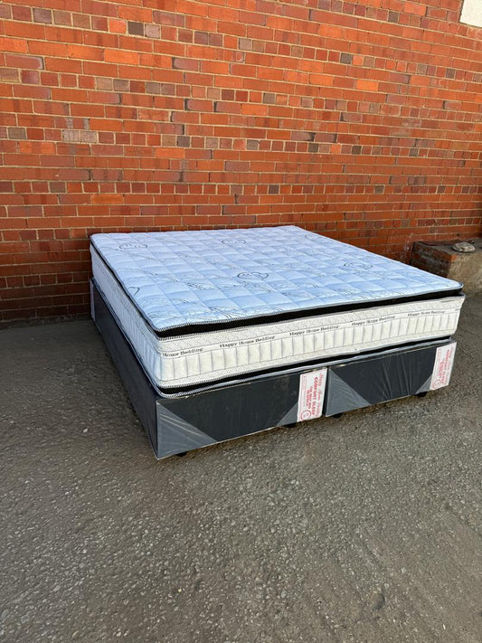 King Happy home dual pillow top spring bed